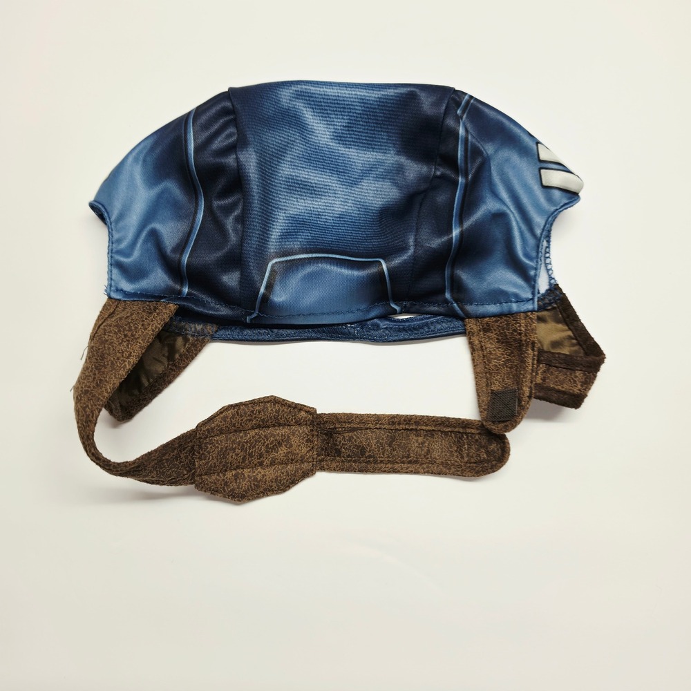 Disney Captain America Costume Kids 5/6 Blue Padded Sound Box Mask Marvel - Picture 16 of 16